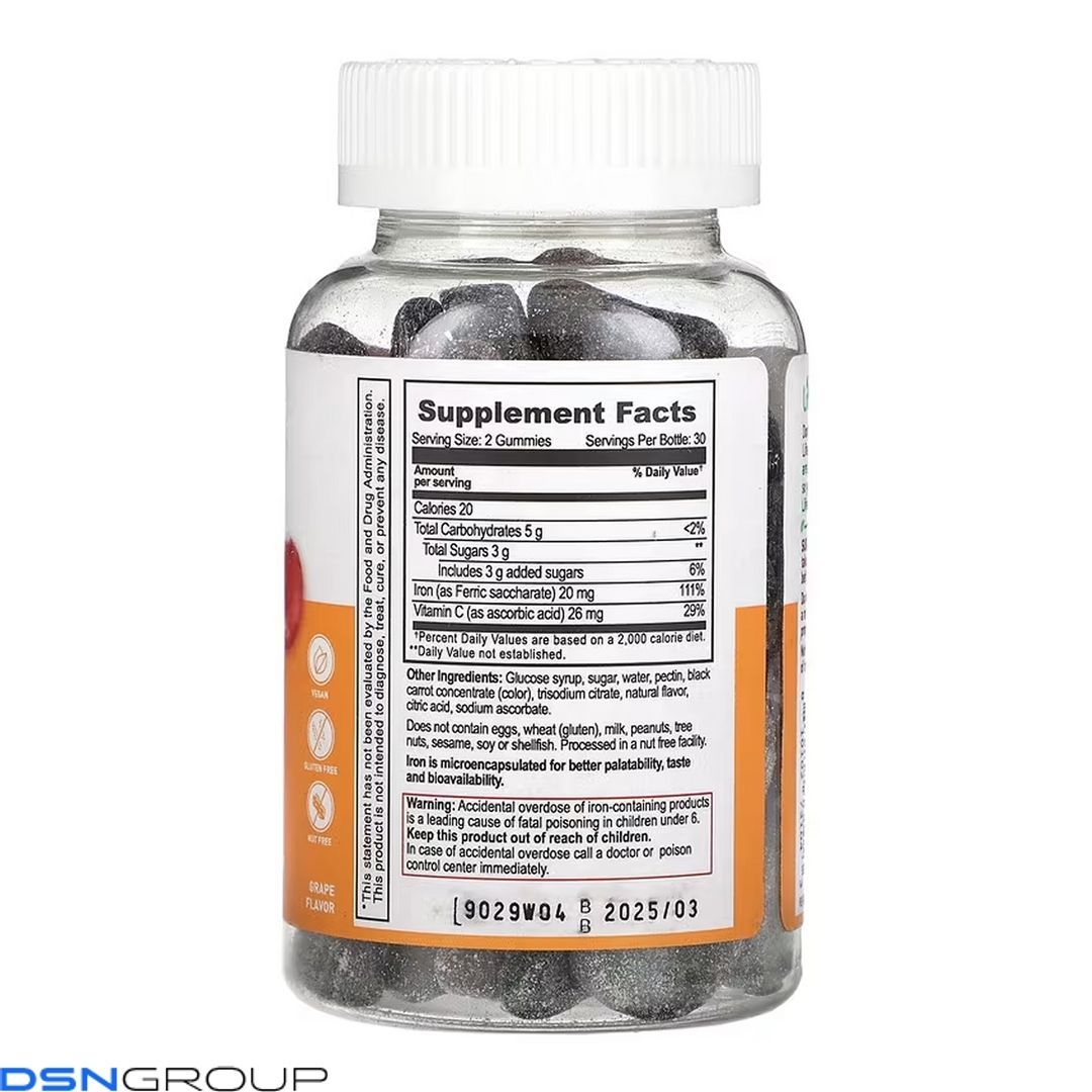 Iron + Vitamin C Adult - 60 gummies