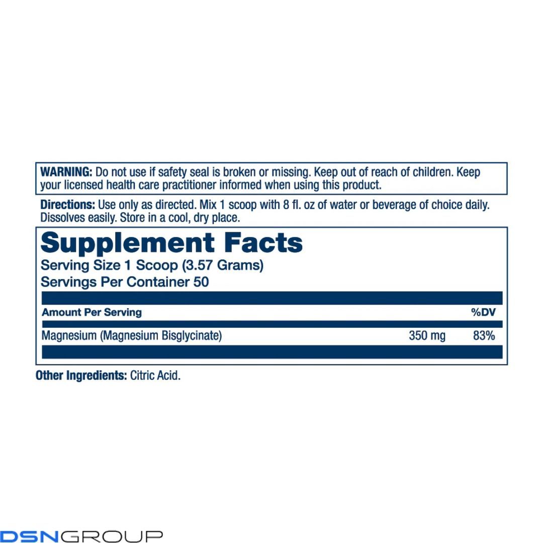 Magnesium Glycinate Powder - 279g Unflavored 2023-10-4693 фото Magnesium Glycinate Powder - 279g Unflavored