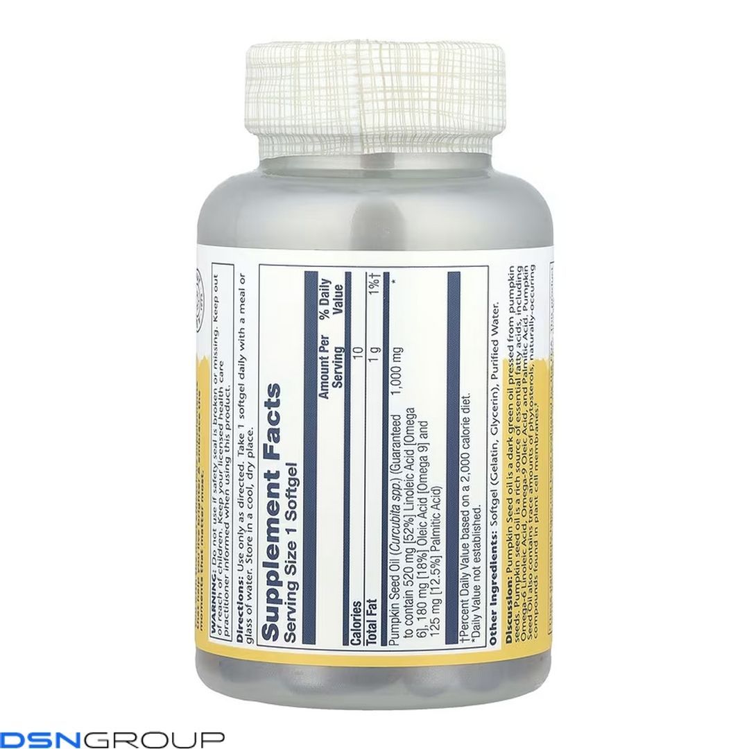 Pumpkin Seed Oil 1000mg - 90 softgels