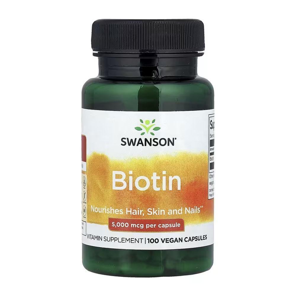 Biotin 5000mcg - 100 caps (Повреждена этикетка)