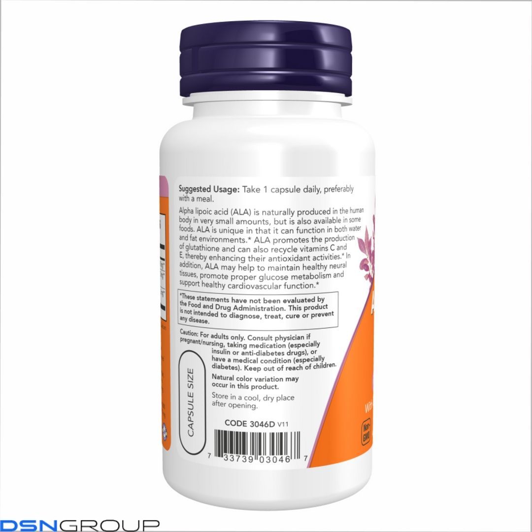 (12.02 Очікування) Alpha Lipoic Acid 600mg - 60 vcaps