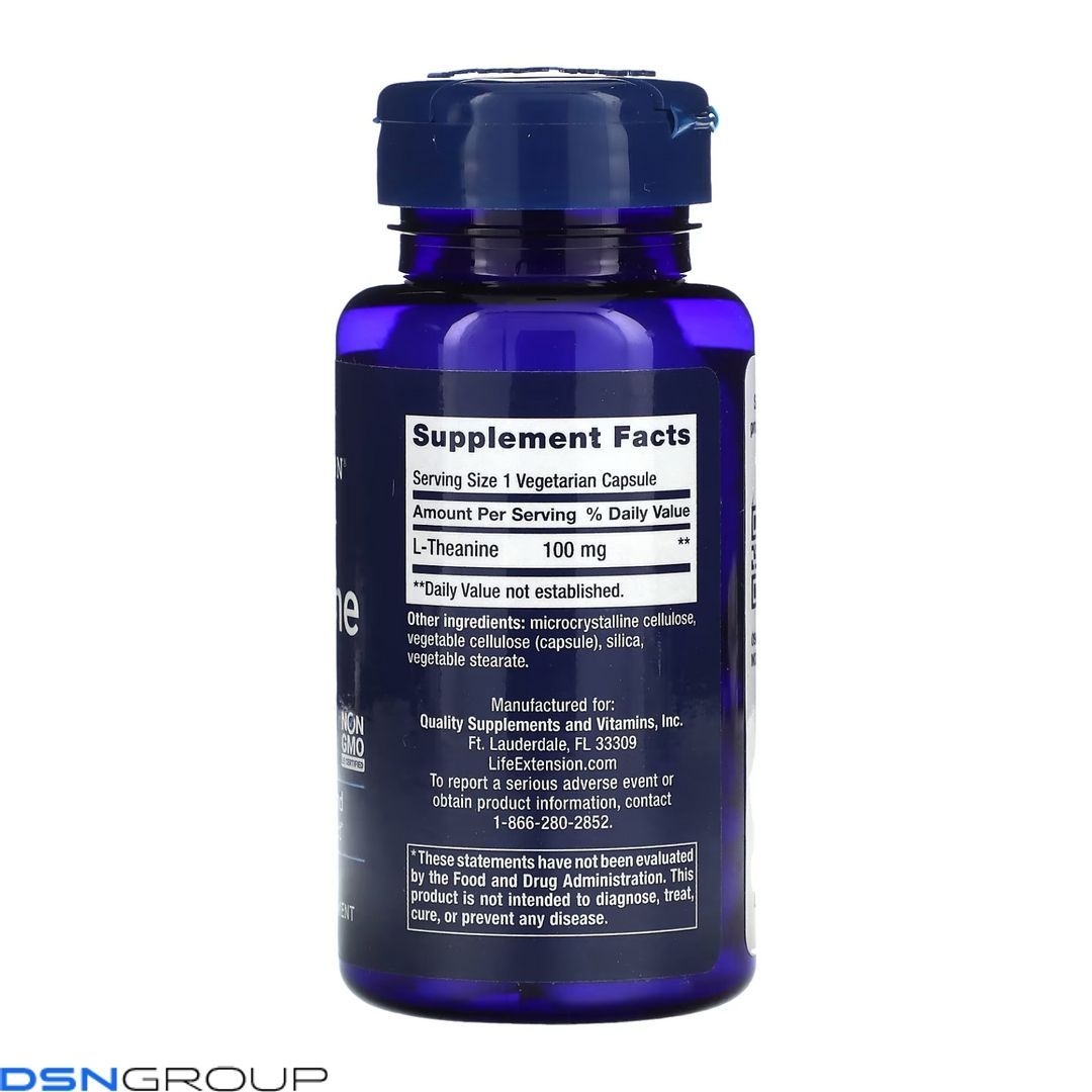 L-Theanine 100 mg - 60 vcaps (Пошкоджена етикетка)