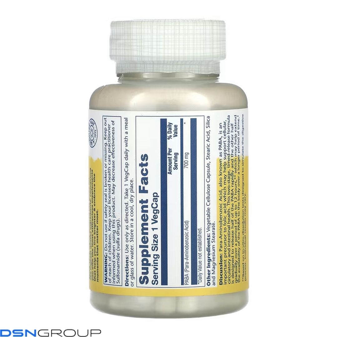 PABA 700mg - 100 vcaps