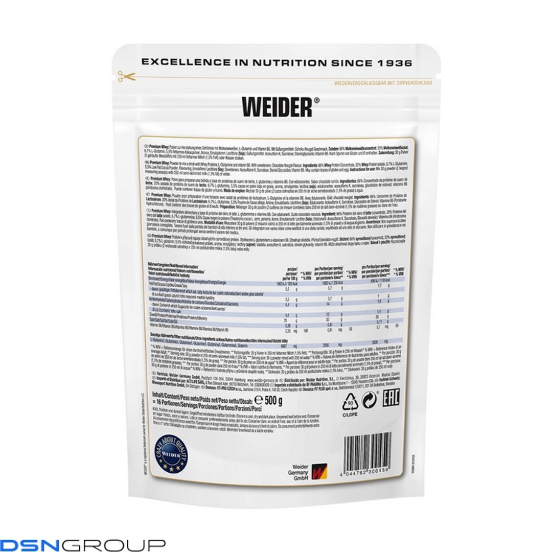 Premium Whey Protein - 500g Chocolat Nugat