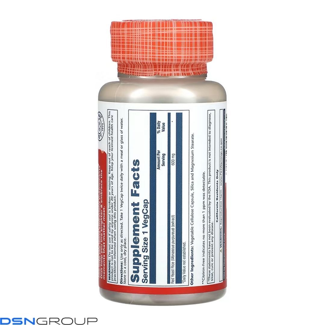 Red Yeast Rice 600mg - 45 vcaps 2023-10-6714 фото Red Yeast Rice 600mg - 45 vcaps