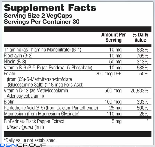 Stress B Magnesium Glycinate - 60 vcaps (Повреждена банка)