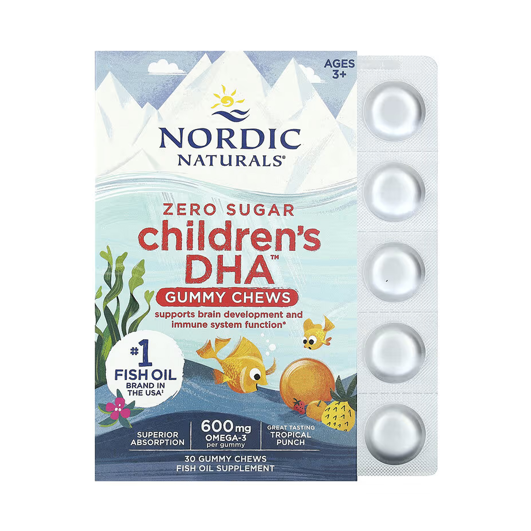 Жувальні таблетки Nordic Naturals Children's DHA, 30 шт.
