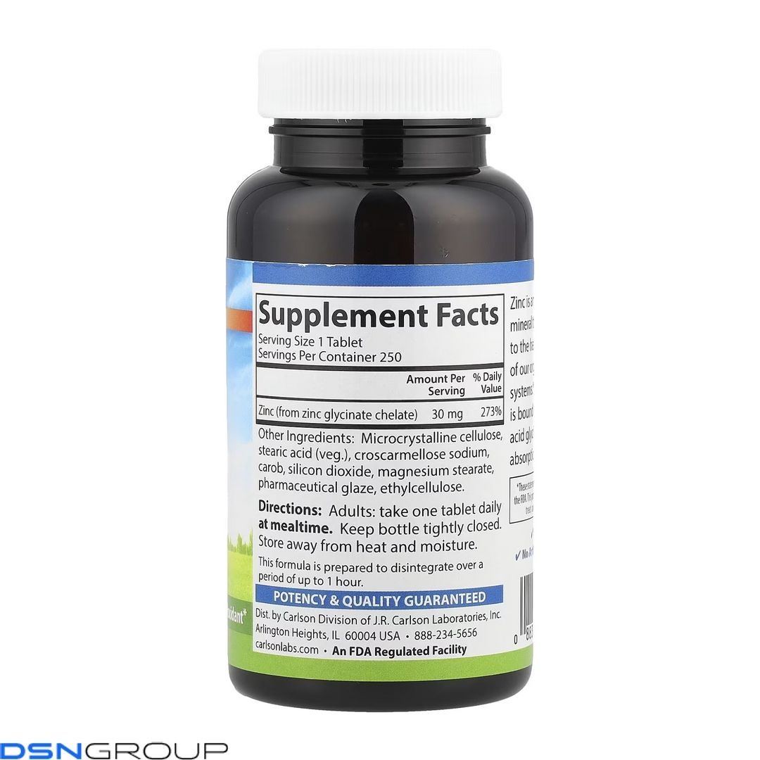 Chelated Zinc - 250 tabs