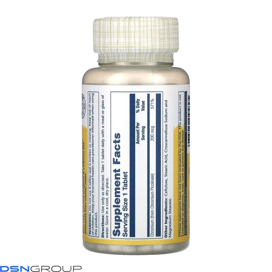 Chromium Picolinate 200mcg - 100 tabs (Повреждена банка)