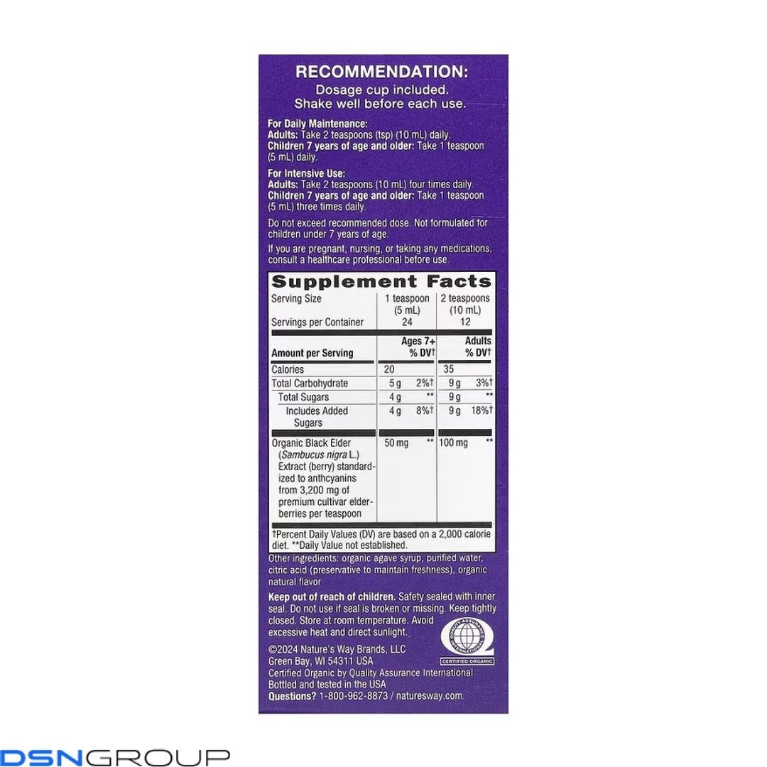 Organic Sambucus Original - 4 oz