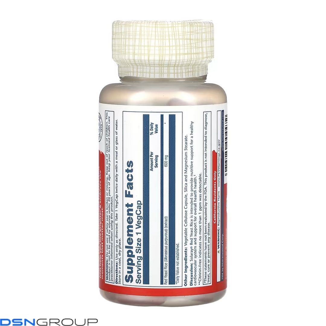 Red Yeast Rice 600mg - 90 vcaps