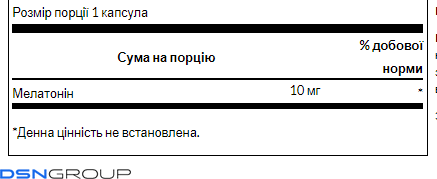 Melatonin 10 mg - 60 Caps (Пошкоджена банка) 2024-11-0011 фото Melatonin 10 mg - 60 Caps (Пошкоджена банка)