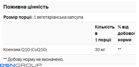 COQ10 ( Koenzym Q10 ) 30mg - 60vcaps